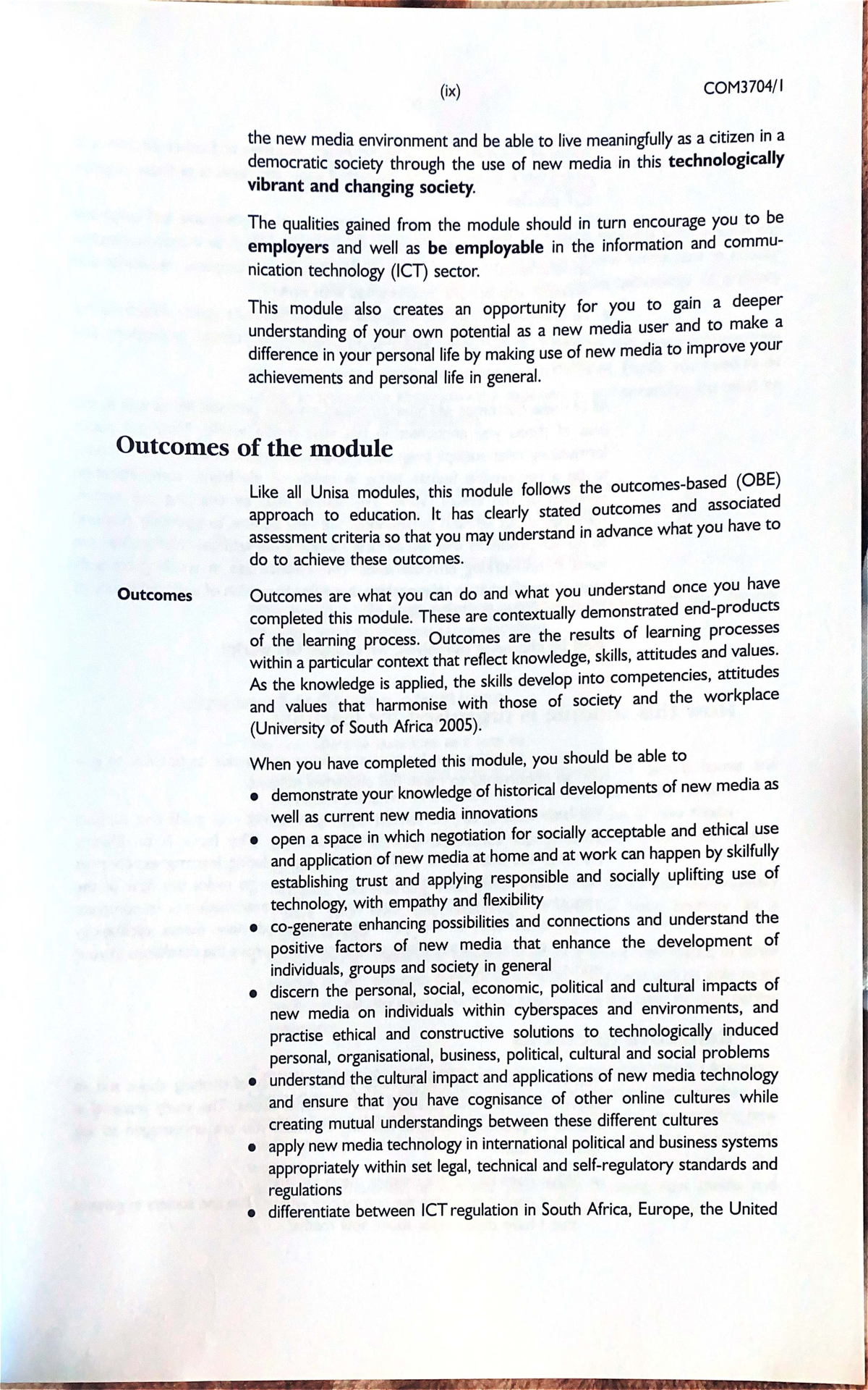 Outcomes of New Media Module (IX): Skills for Democratic Citizenship ...