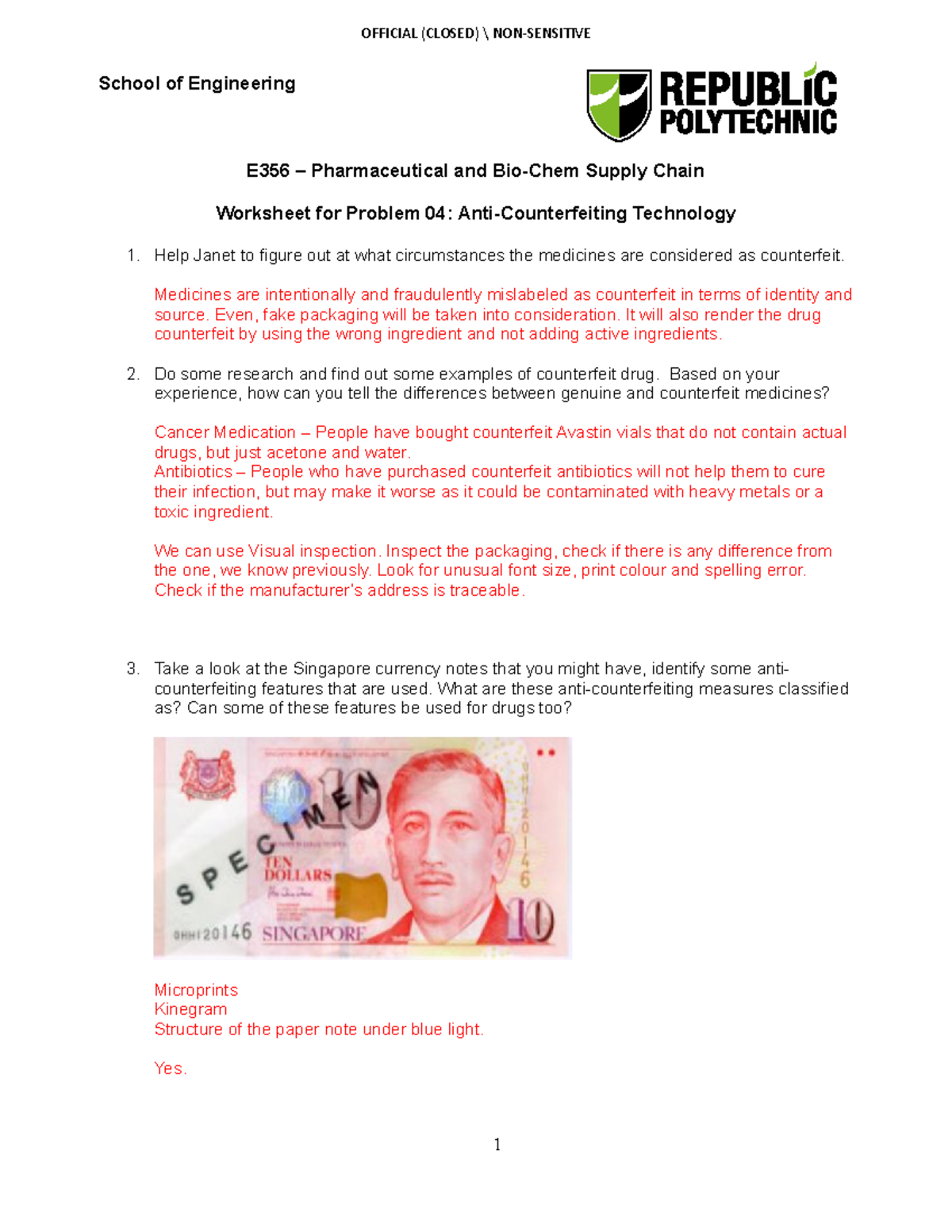 AY 2020 Sem 2 E356 W04 WS - Anti-Counterfeiting Technology Worksheet ...