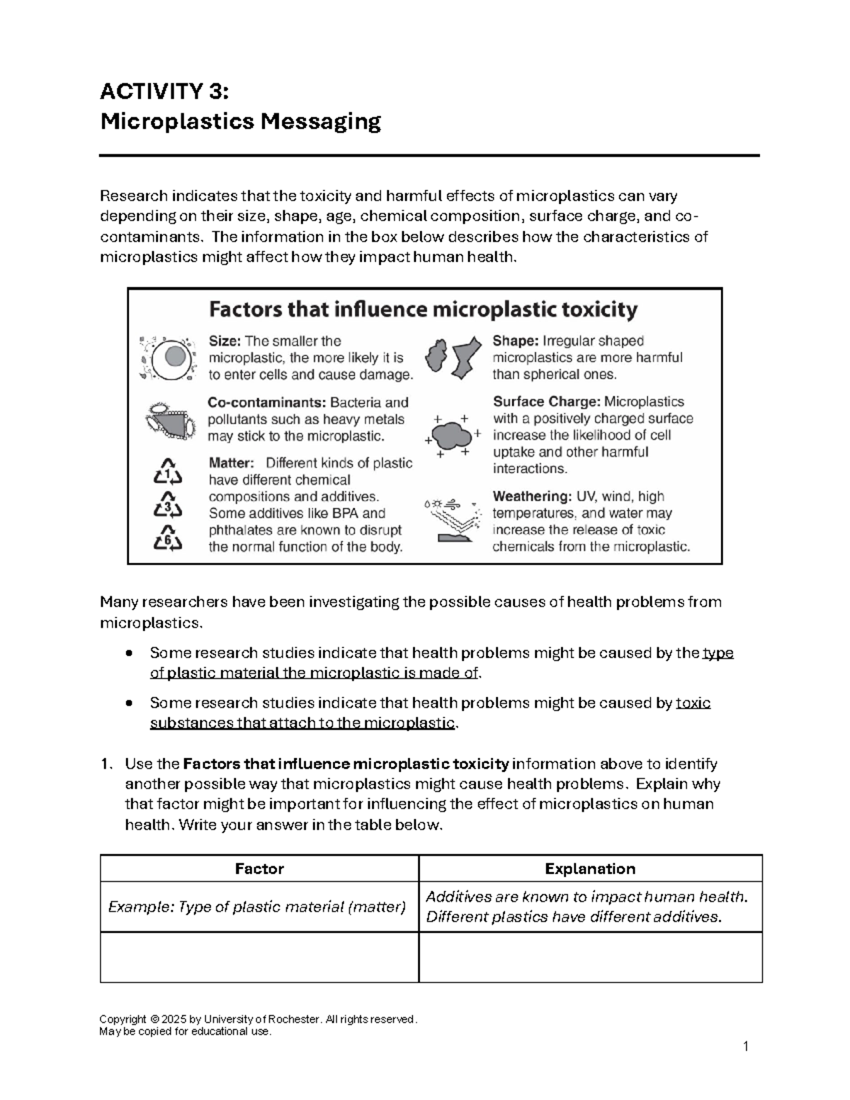 ACTIVITY 3: Microplastics Toxicity Research Insights - Studocu