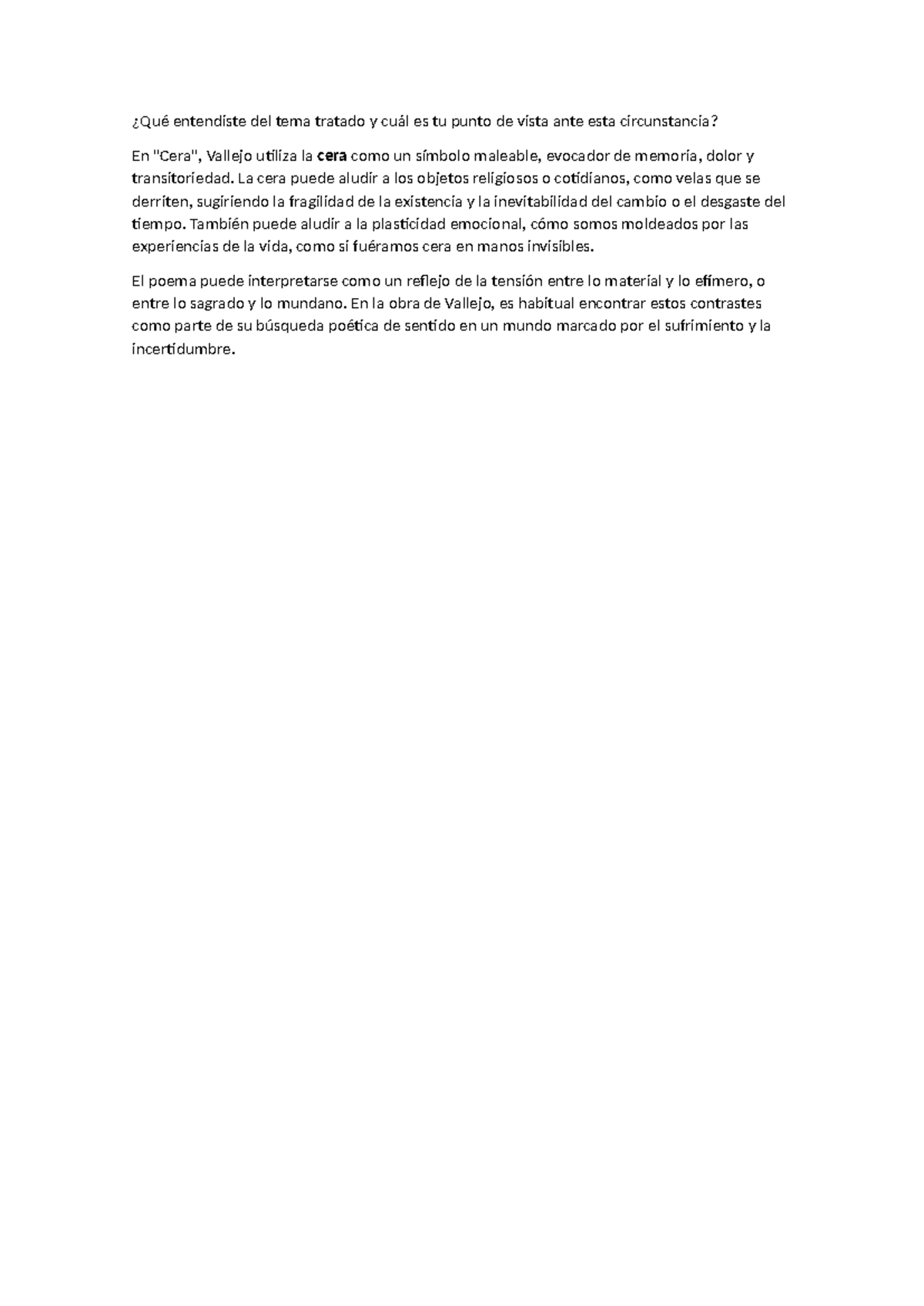 Qué entendiste del tema tratado y cuál es tu punto de vista ante esta ...