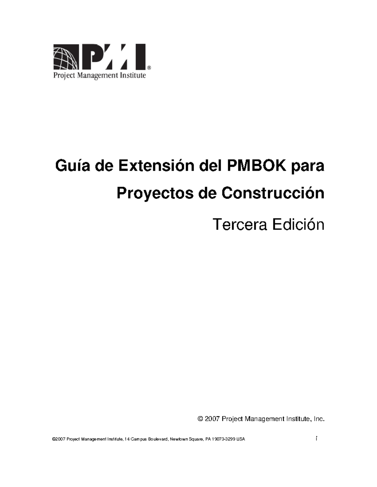 Guía de Extensión del PMBOK para Proyectos de Construcción - 3ra Ed ...
