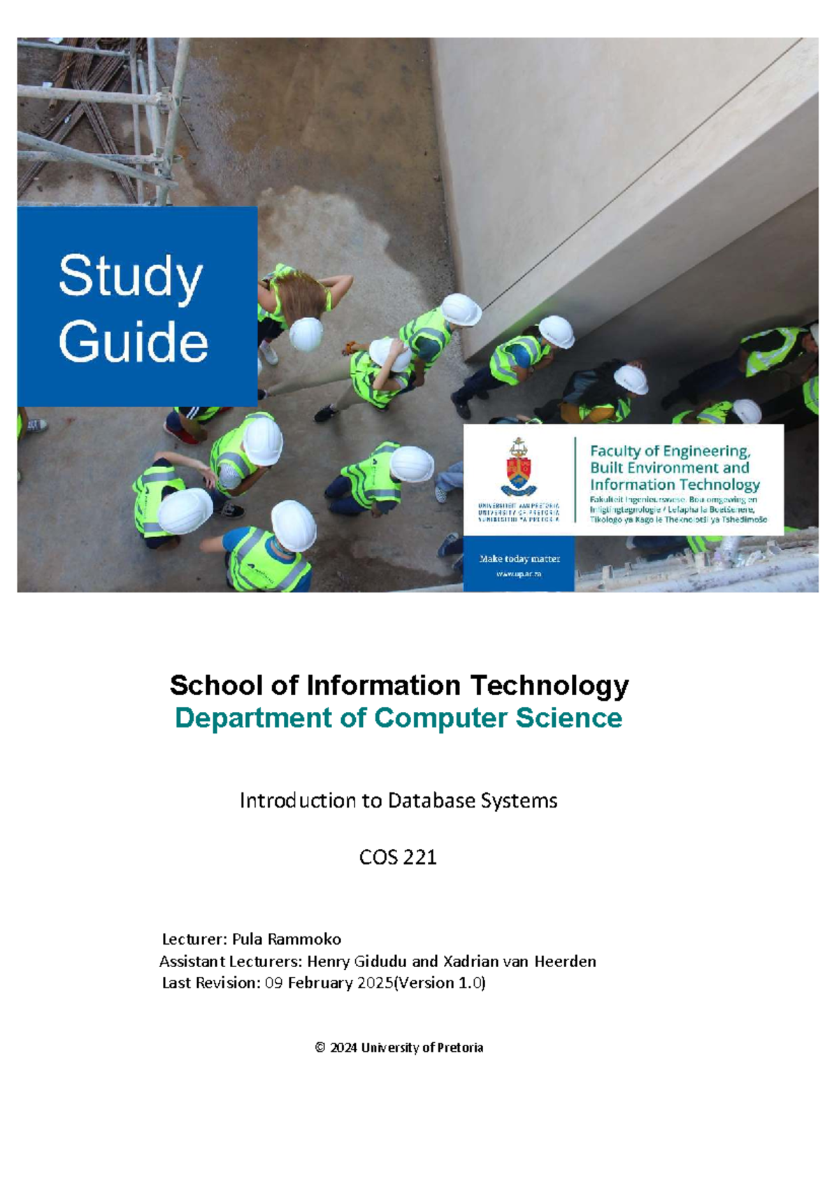 Study Guide for COS 221: Introduction to Database Systems (2025) - Studocu