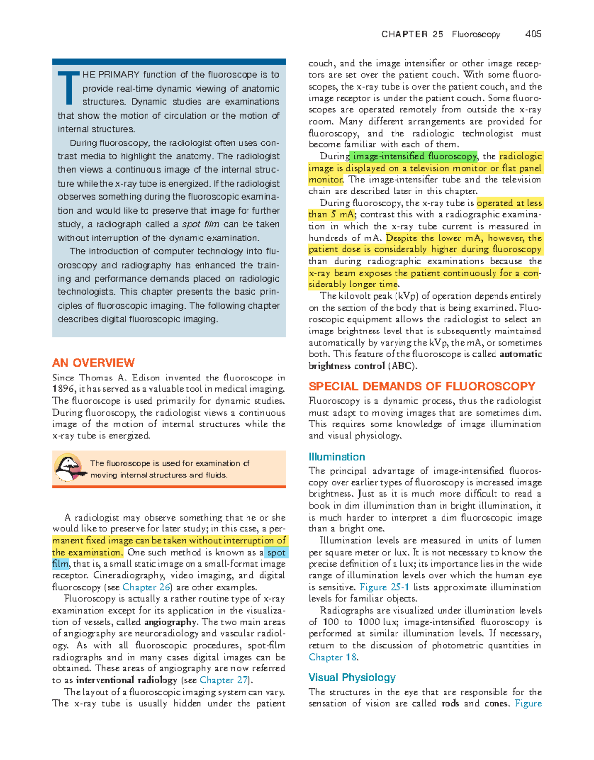 FLUO - CH25: Understanding Fluoroscopy Techniques and Concepts - Studocu