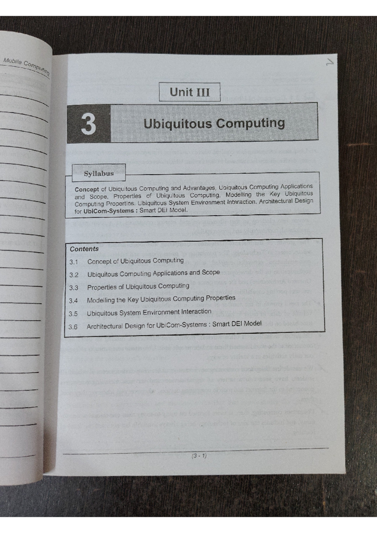 Unit 3: Ubiquitous Computing Concepts, Applications, and Architectural ...