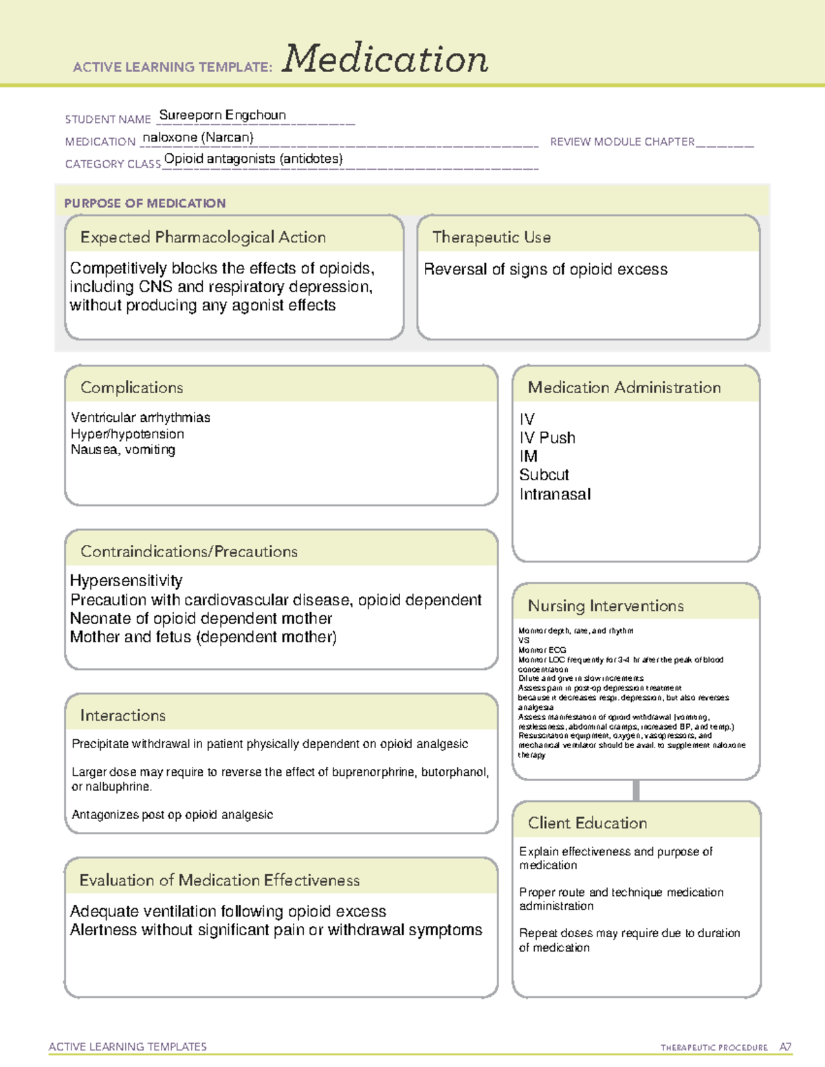 Active Learning Template Pharmnaloxoneassm#7 - ACTIVE LEARNING ...