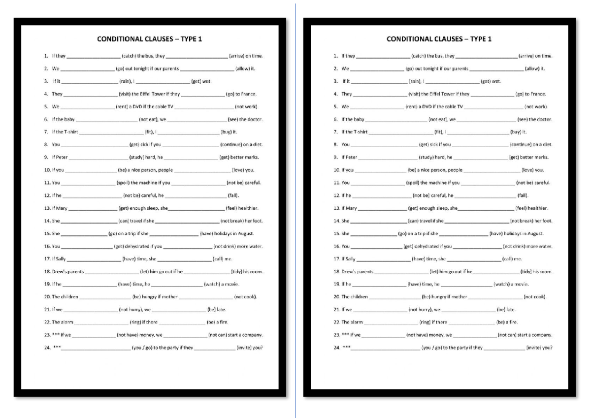 Conditional TYPE 1 5TO - Apuntes - CONDITIONAL CLAUSES TYPE 1 ...
