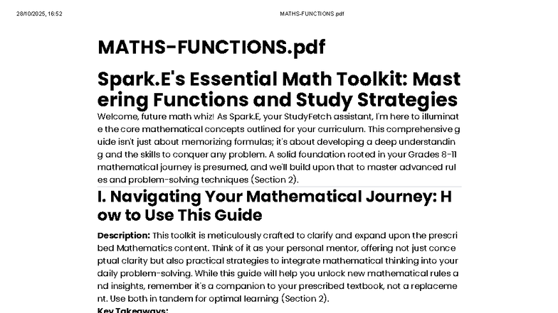 16:52 Essential Math Toolkit: Mastering Functions & Study Strategies ...