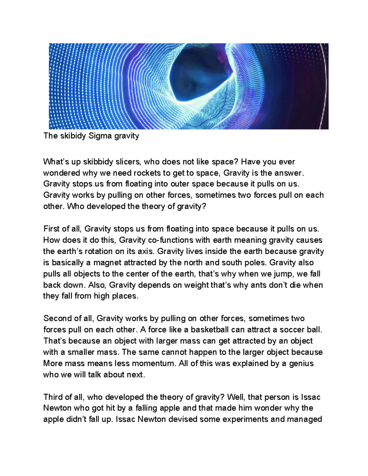 Document 18 - Project on Gravity in a Dystopian Society - Studocu