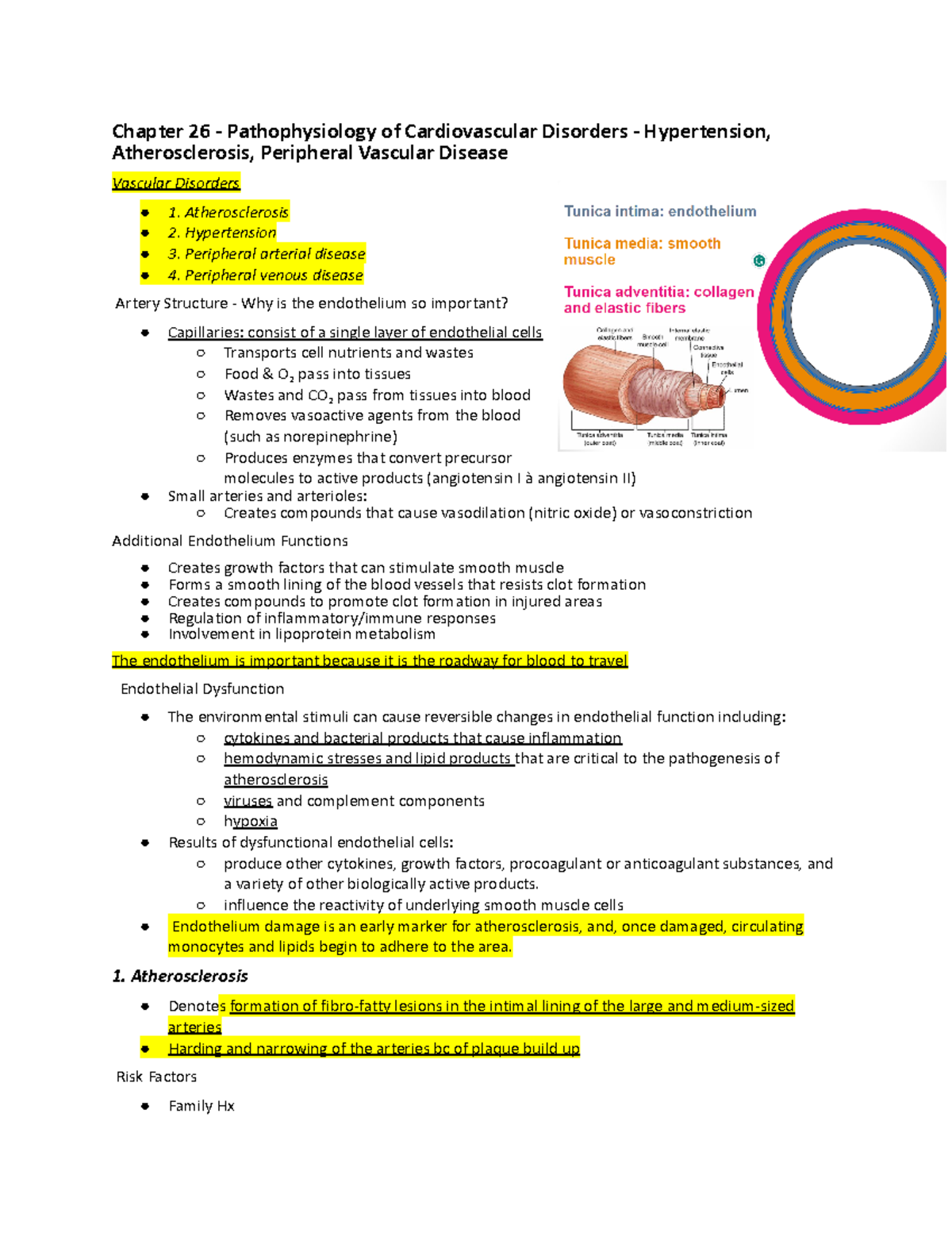 Pathophysiology Exam 3 Study Guide.docx - Google Docs - Chapter 26 ...