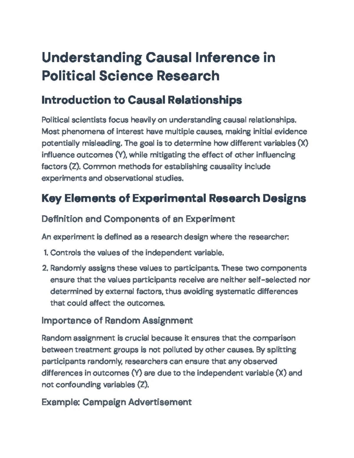 Political Science Research Methods: Key Theories & Applications - Studocu