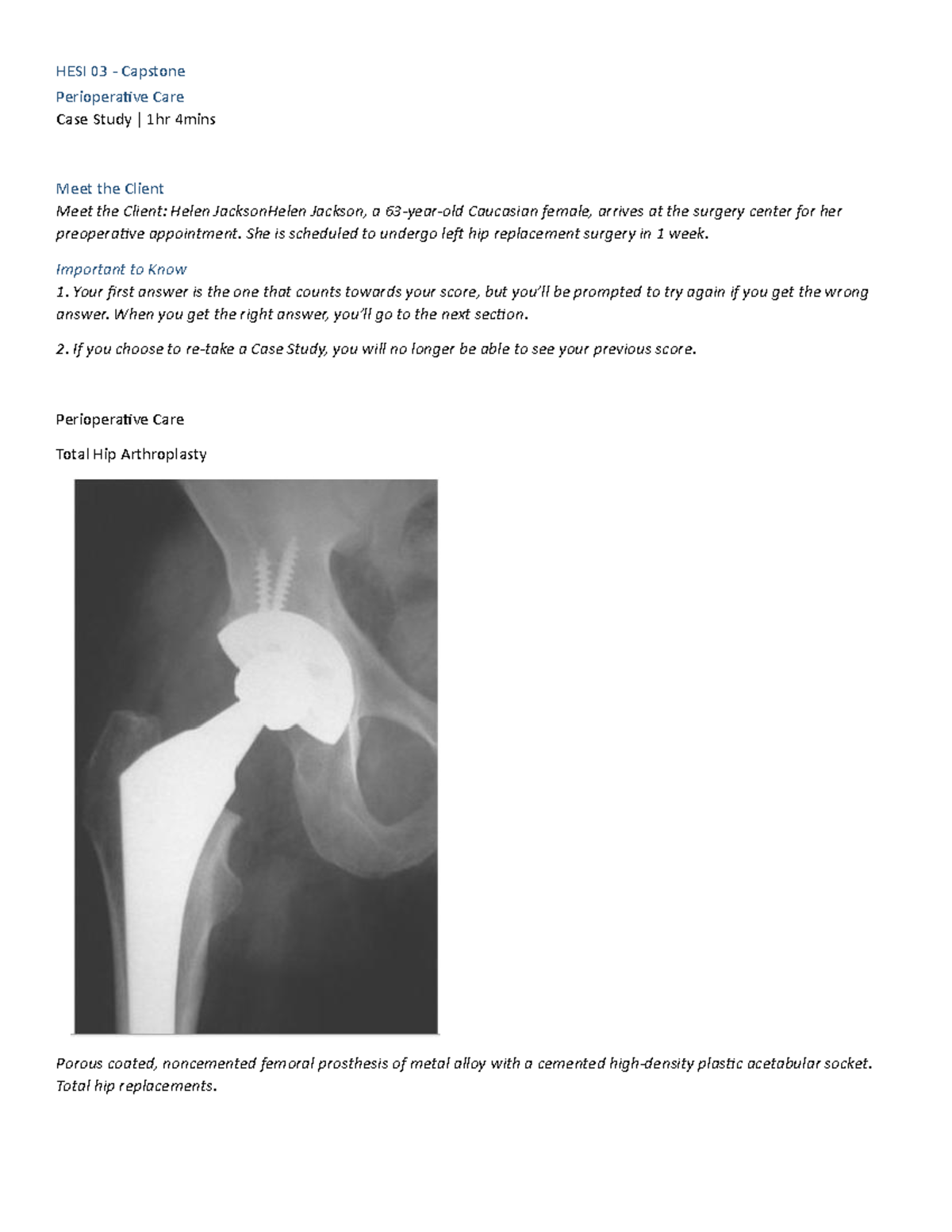 HESI 03 - CAP - Perioperative Care Case Study Insights and Analysis - Studocu