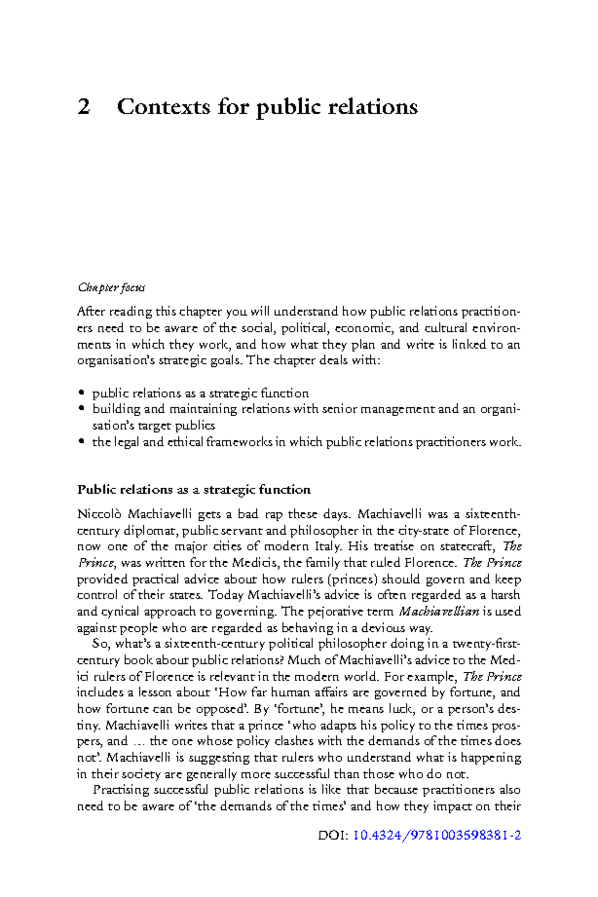 PR 101: Understanding Contexts in Public Relations Strategy - Studocu
