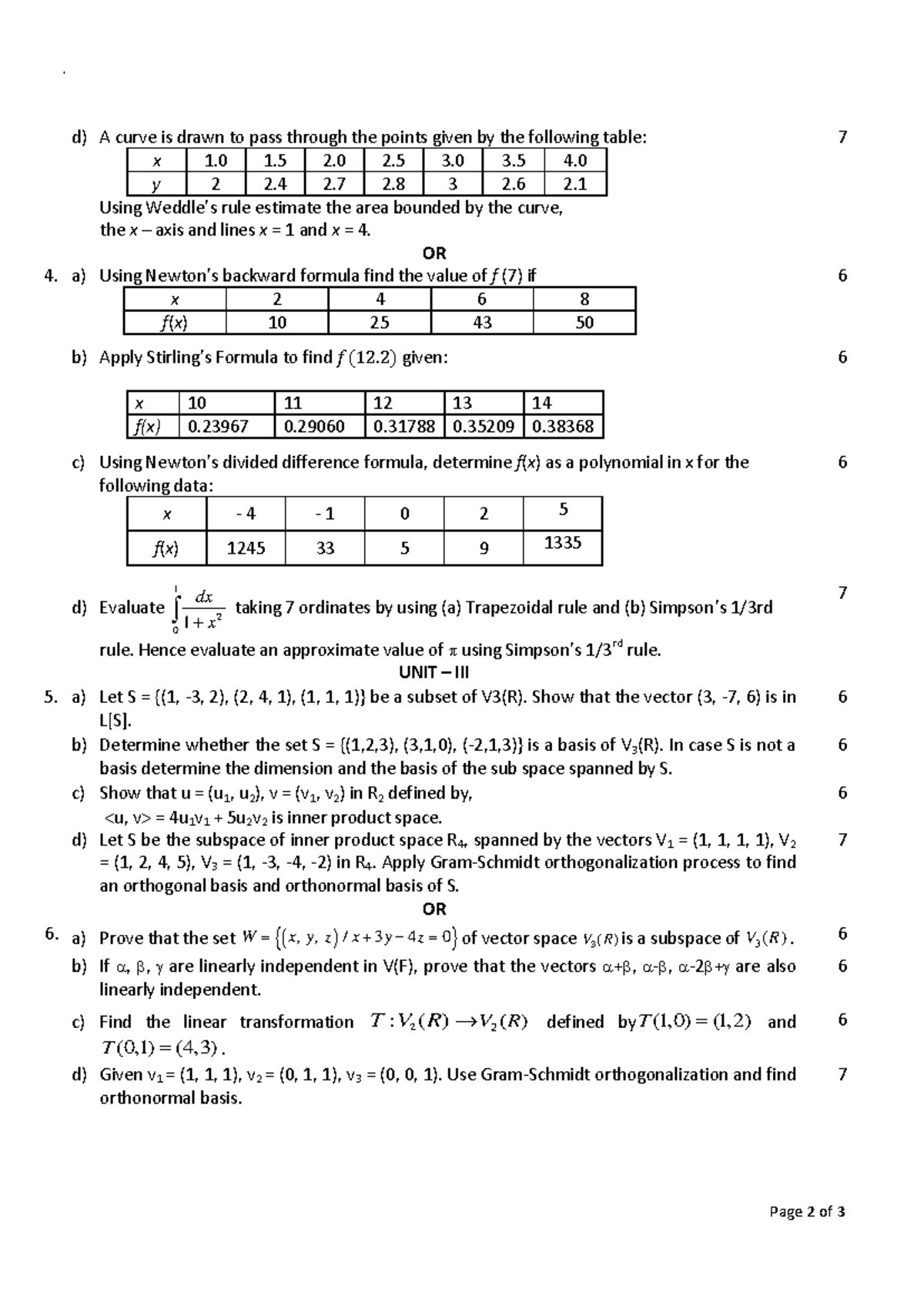 NMOT(3,4) - ..... - Page 2 of 3 1. d) A curve is drawn to pass through ...