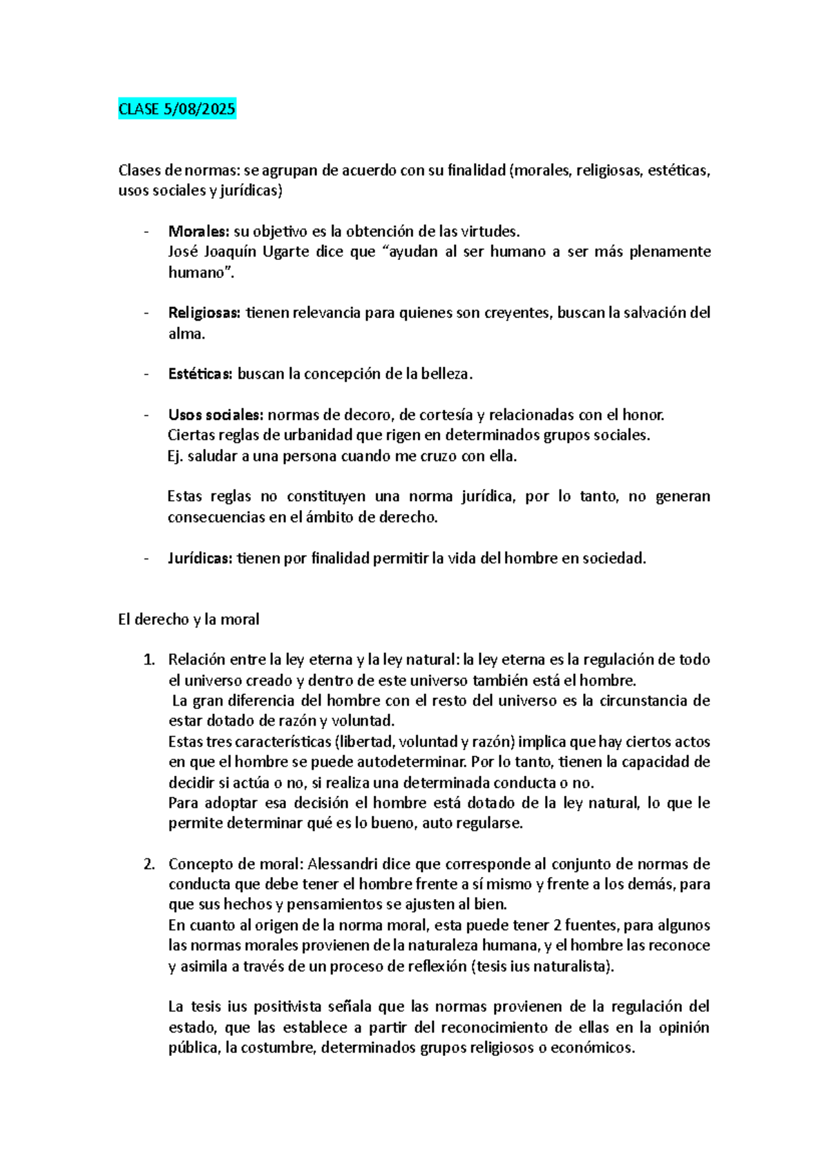 CLASE Teoría de la Ley y Sujetos de Derecho en el Contexto Jurídico ...