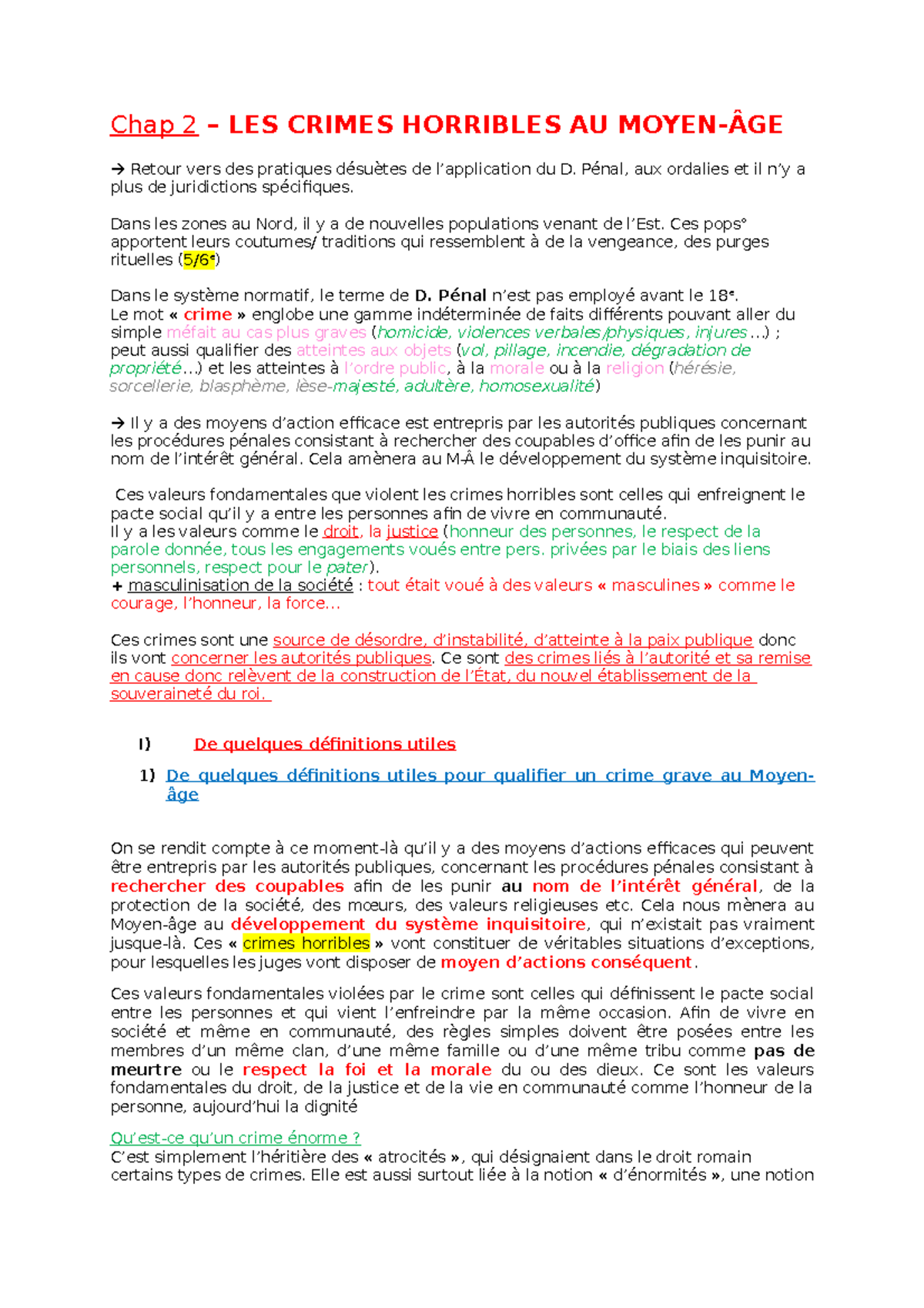 Lecon 2 les crimes horribles du moyen age - Chap 2 – LES CRIMES ...