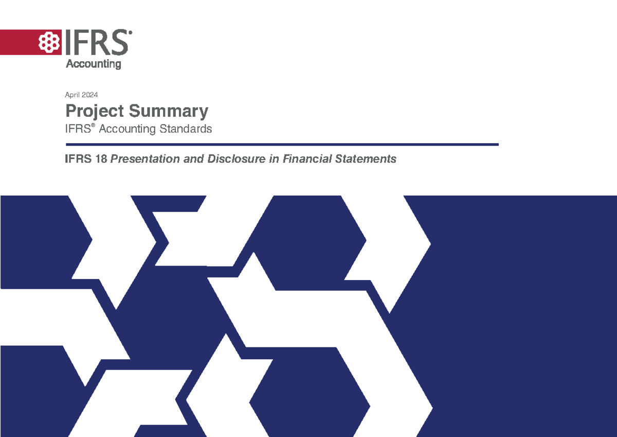 IFRS 18: Key Changes in Presentation & Disclosure from IAS 1 - Studocu