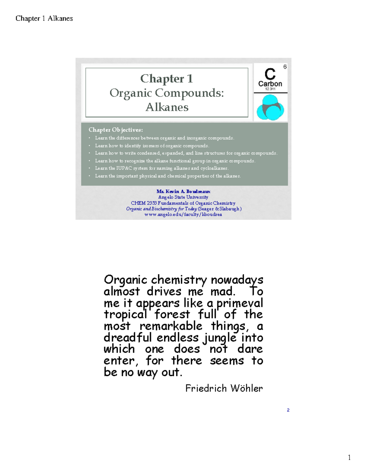 Chapter 01 - Overview of Organic Compounds in CHEM 2353 - Studocu