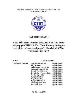 [Solved] Khi qut v tnh hnh cc dn tc Vit Nam v cc ni dung c bn ca cc ...