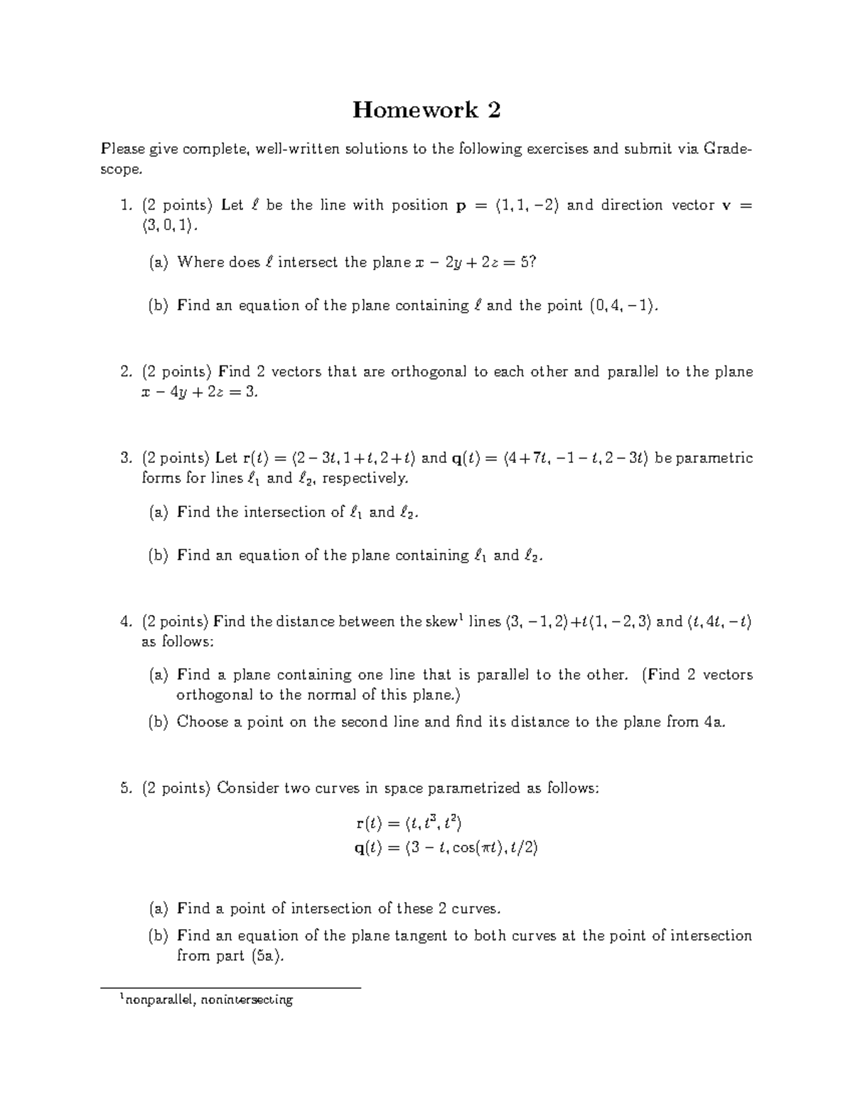 Hw2 - Solutions to Homework 2 Exercises and Problems - Studocu