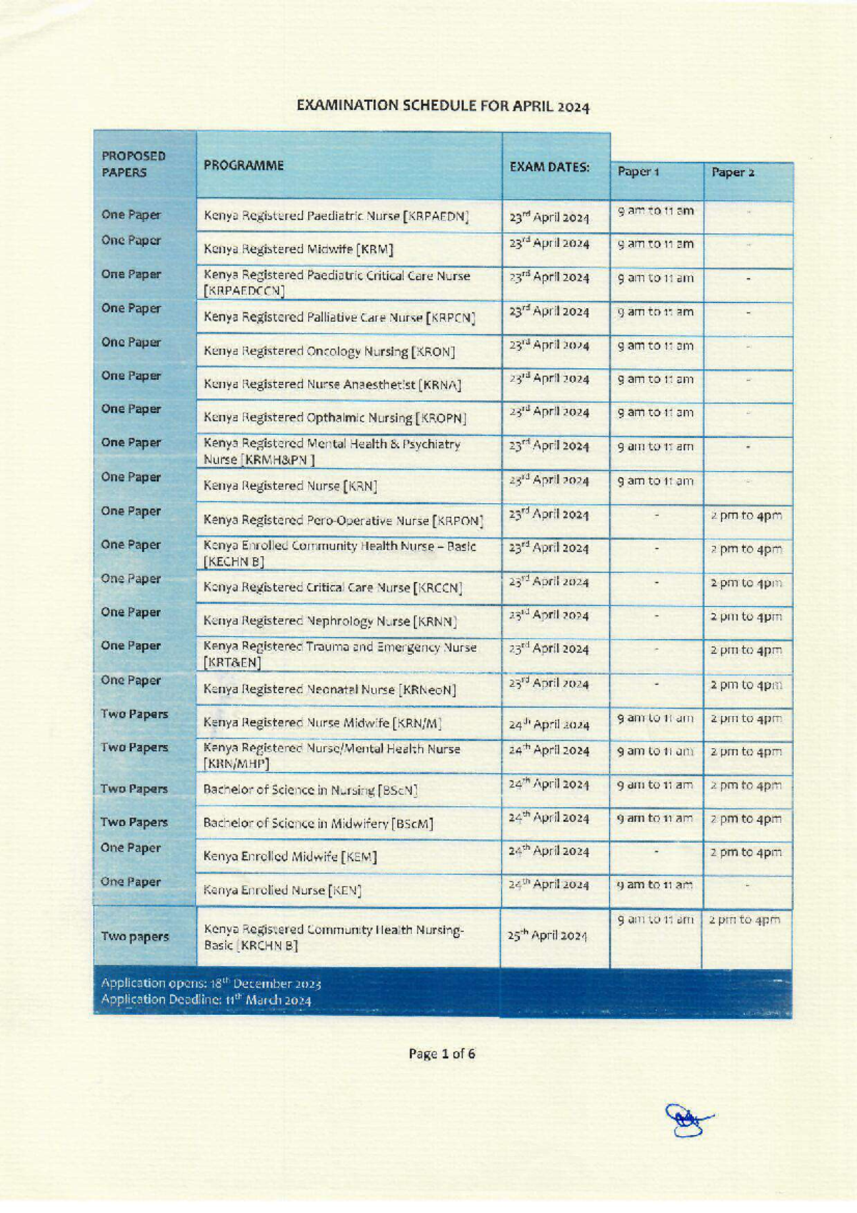 Exam Schedule 2024: Important Dates and Details - Studocu