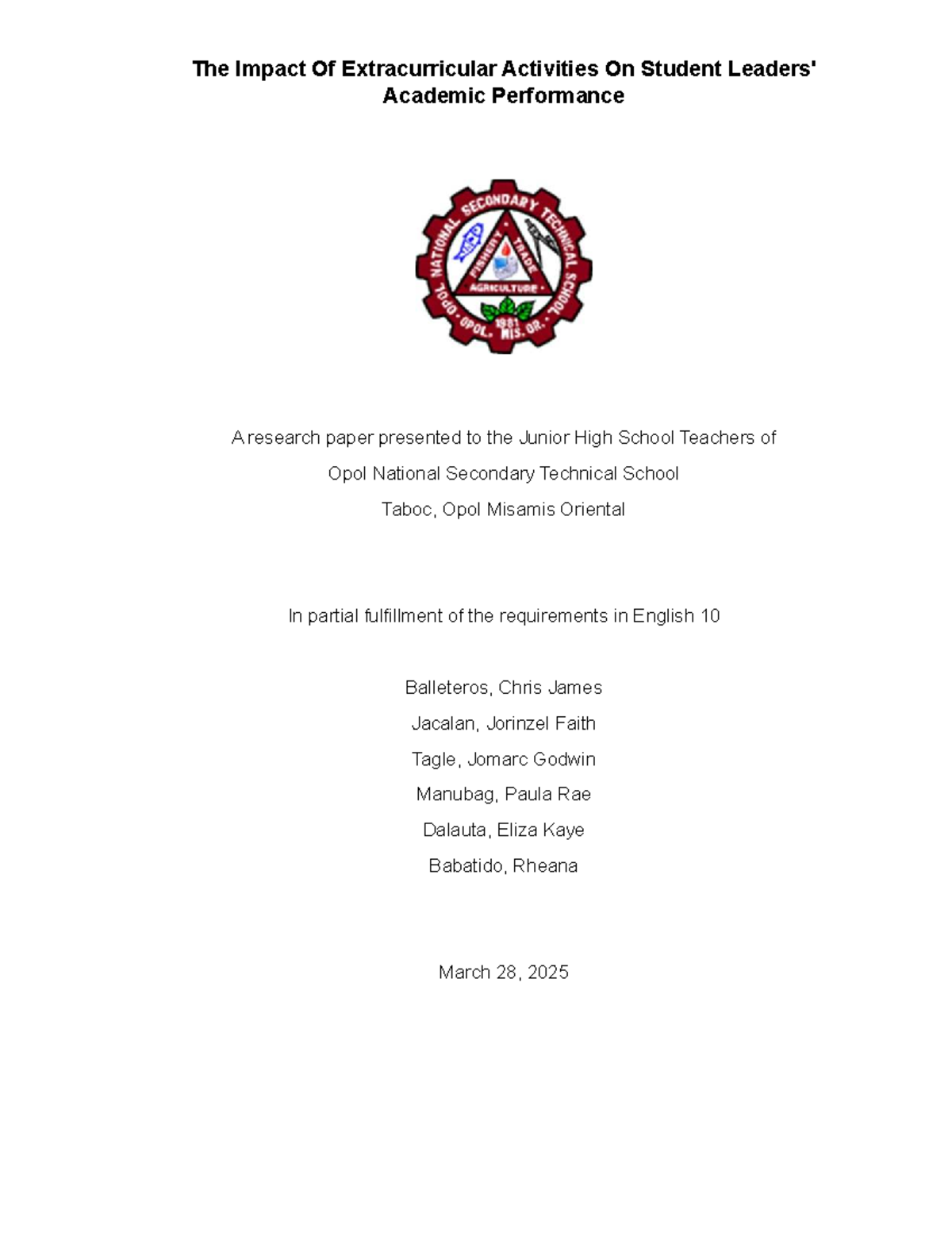 The Impact of Extracurricular Activities on Academic Performance in ...