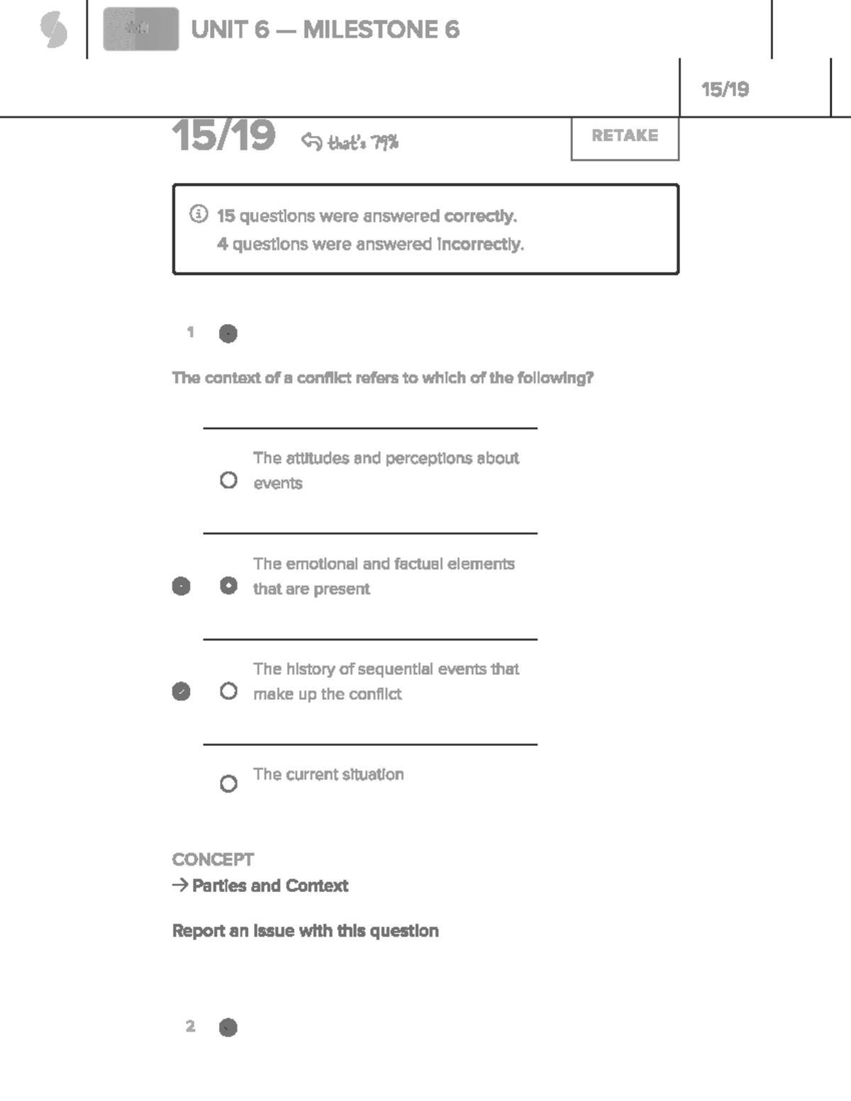 UNIT 6 MILESTONE 6 RETAKE: Conflict Resolution Concepts & Analysis ...