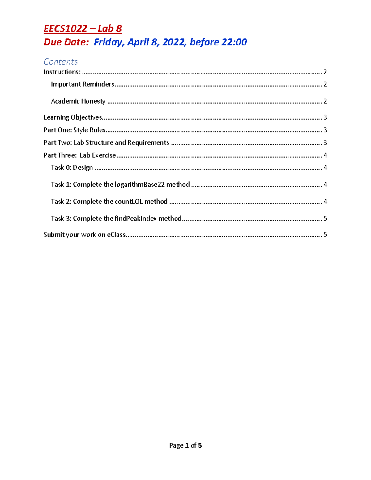 CS1011 Lab 8: Recursive Method Implementation and Design Notes - Studocu