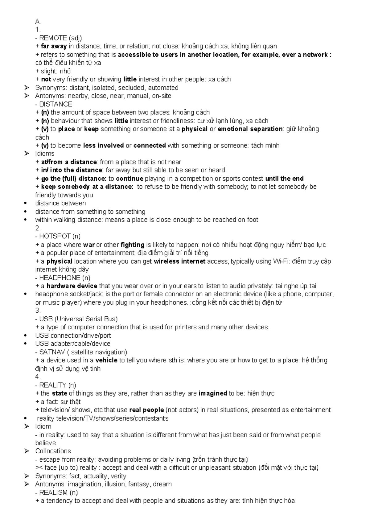 Unit 6 Vocabulary Notes - Key Terms and Definitions - Studocu