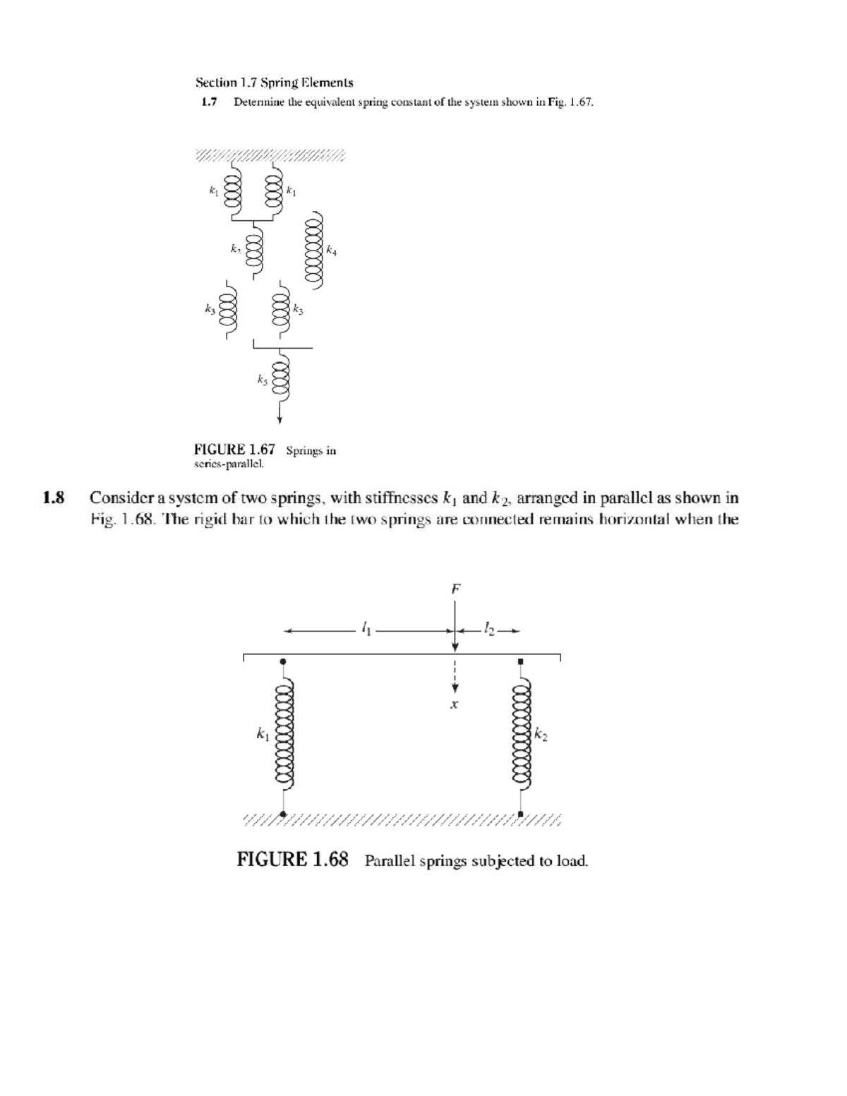 Equivalent Spring Constants in Mechanical Systems - Chapter 1 (MV-SS ...
