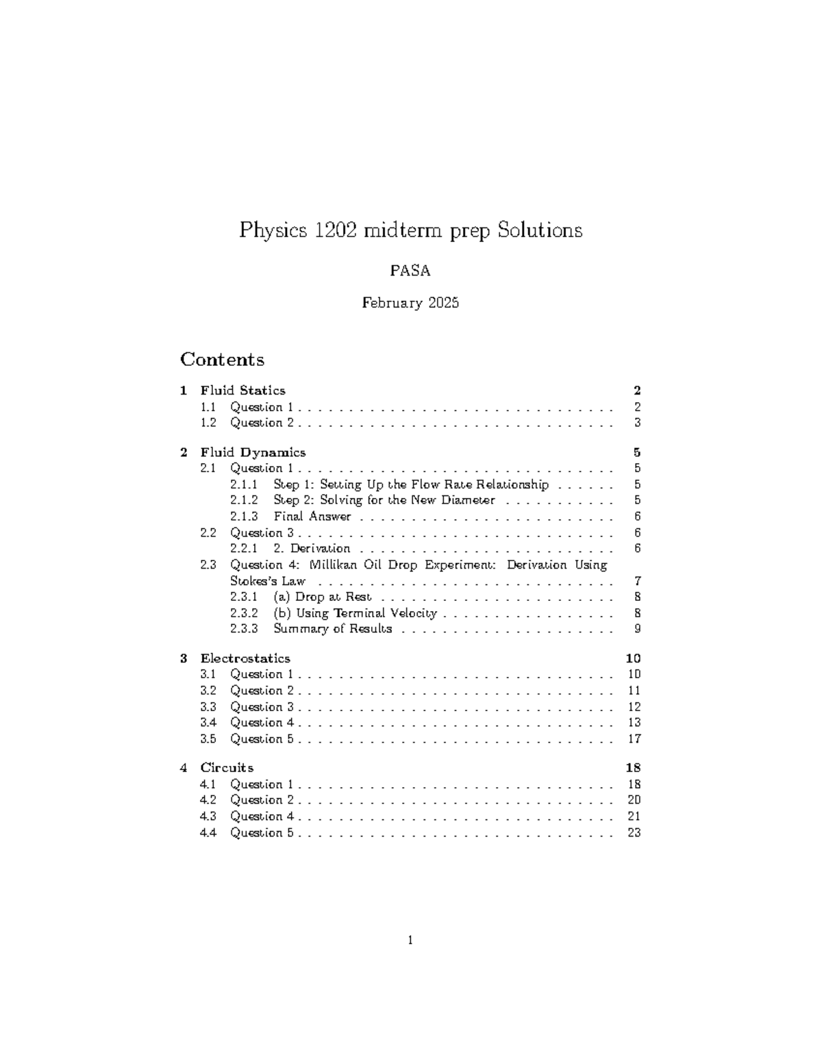 Physics 1202 Midterm Exam Prep Solutions - February 2025 - Studocu