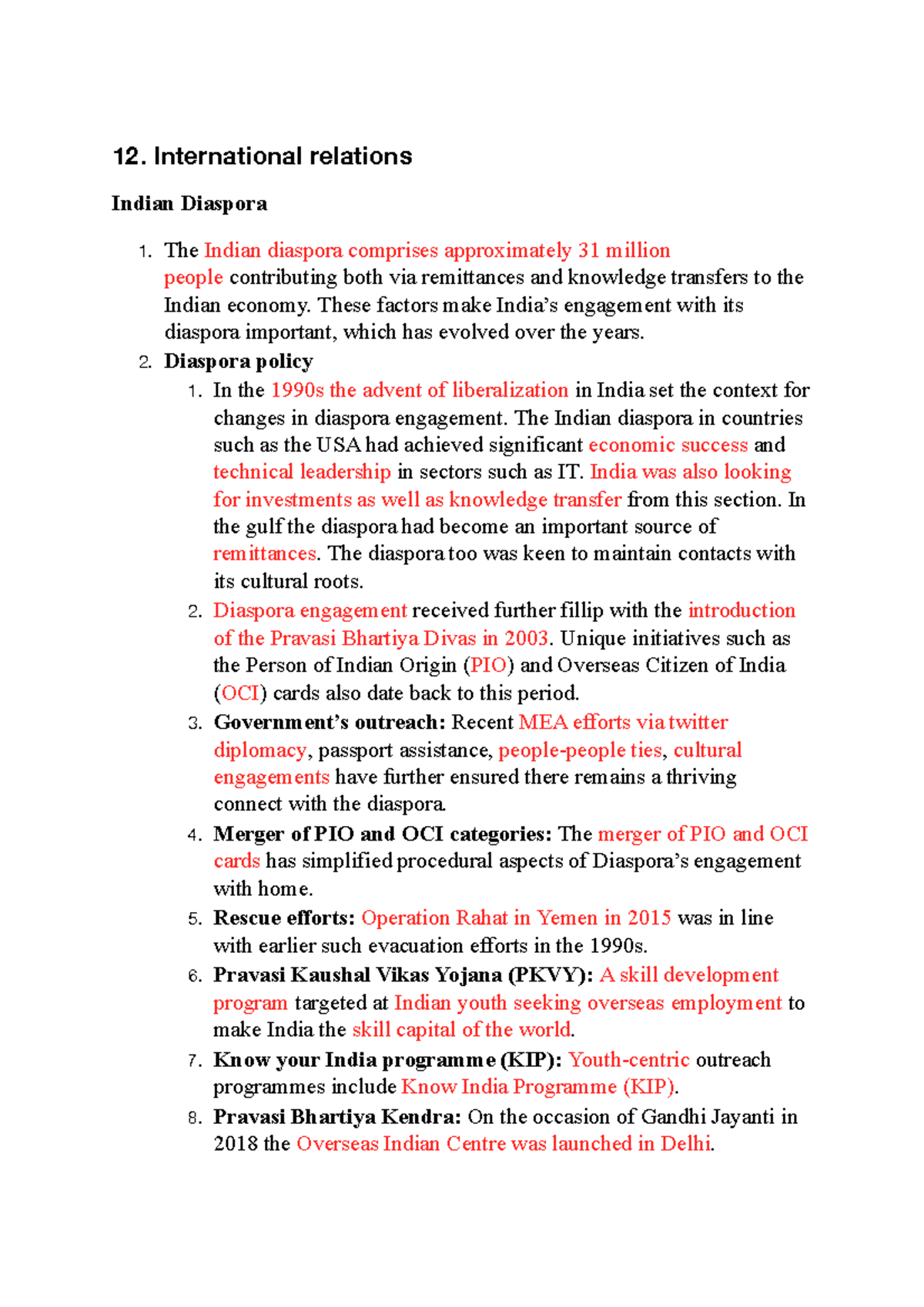International Relations: Indian Diaspora and Maritime Security ...