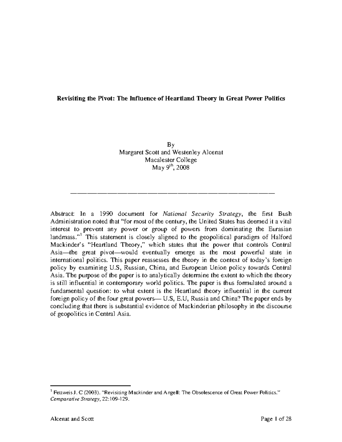 Revisiting the Heartland: Great Power Dynamics in Central Asia (POLS ...