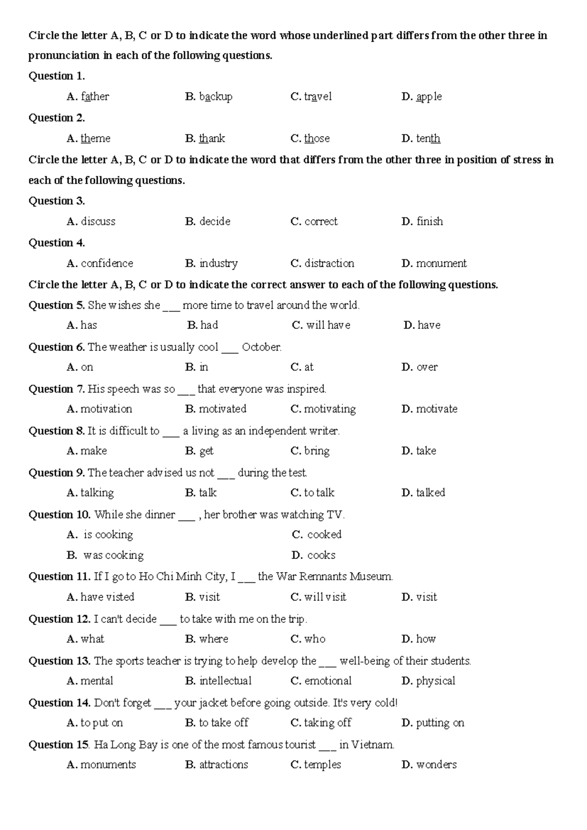 EXAM2 - Listening and Pronunciation Practice Questions - Studocu