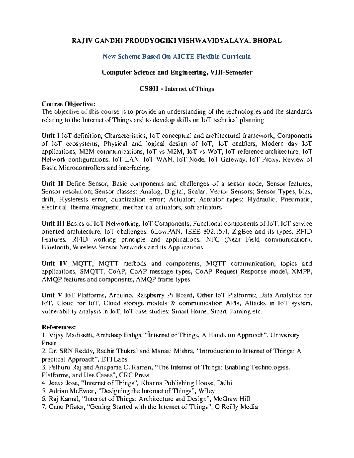 CS802 - 8th Sem Syllabus: Cloud Computing, High Performance Computing ...