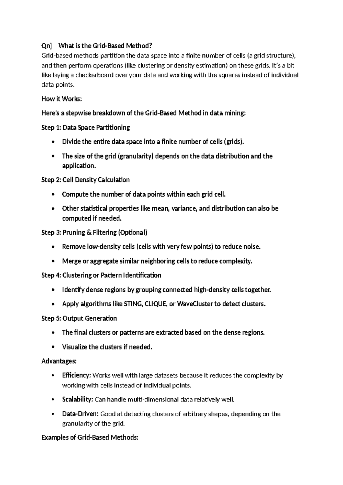 Dmchatgpt - Good - Qn] What is the Grid-Based Method? Grid-based ...