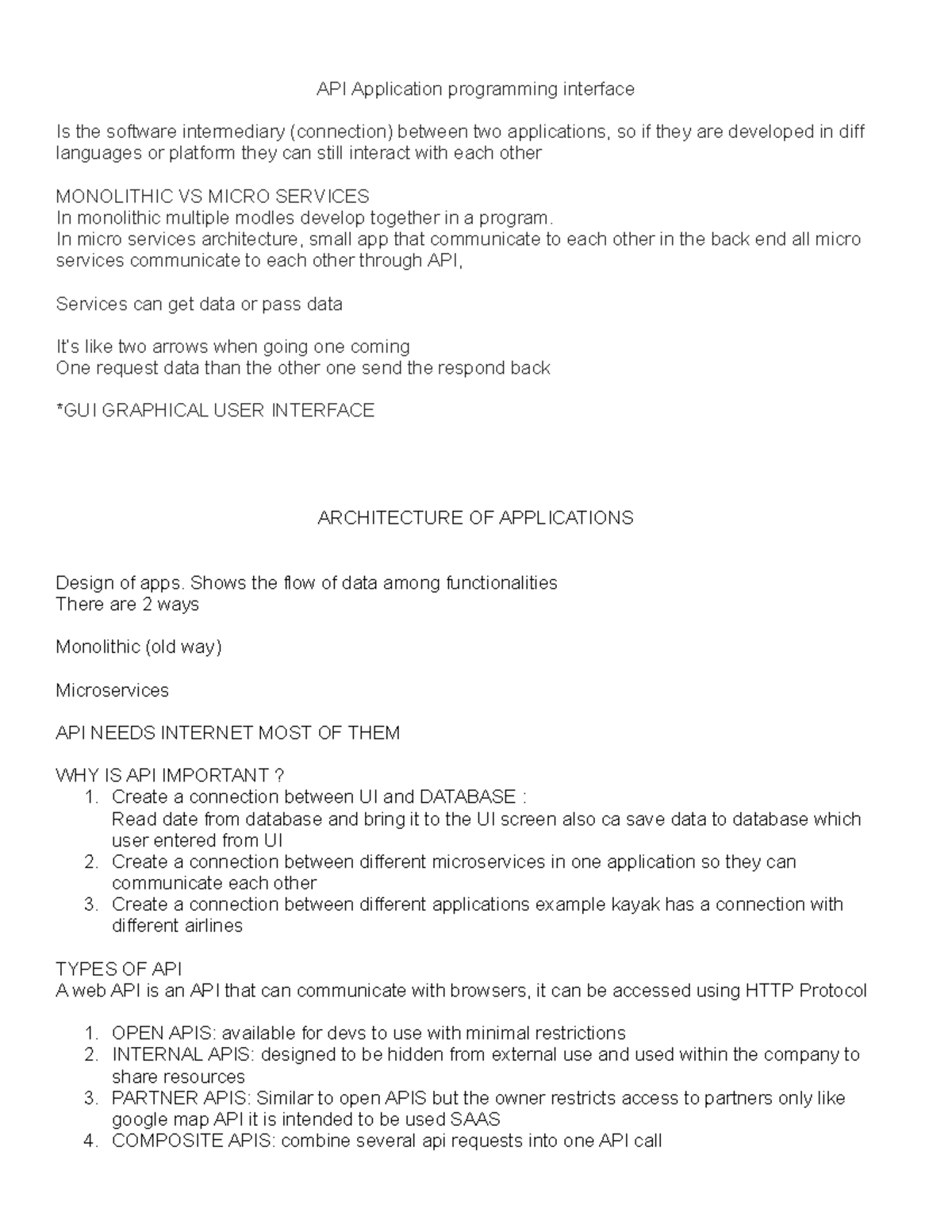 Architecture OF Applications - API Application programming interface Is ...