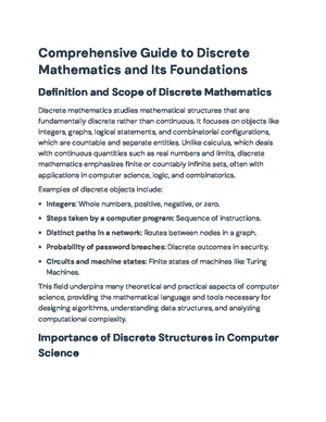 Discrete Mathematics - Study Notes & Assignments - Studocu