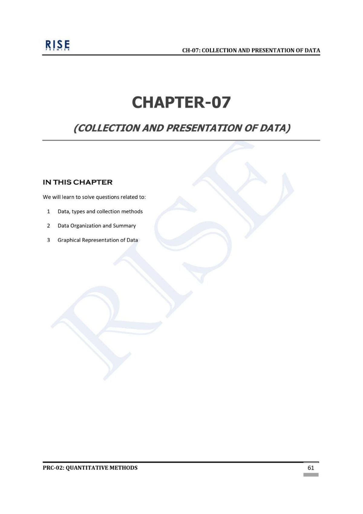 QM CH-07 MCQ - Teacher's Lesson Notes Summary - Studocu