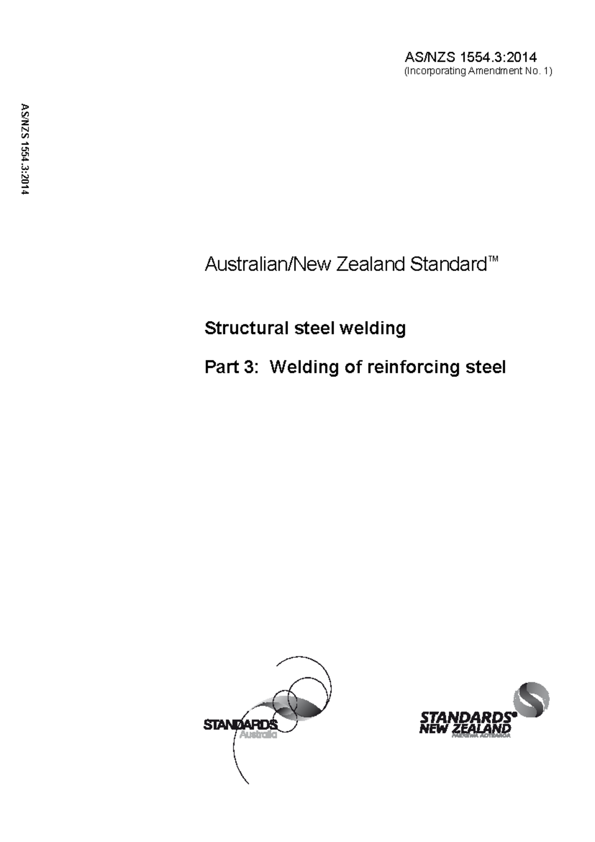 1554.3:2014 Structural Steel Welding - Reinforcing Steel Standards ...