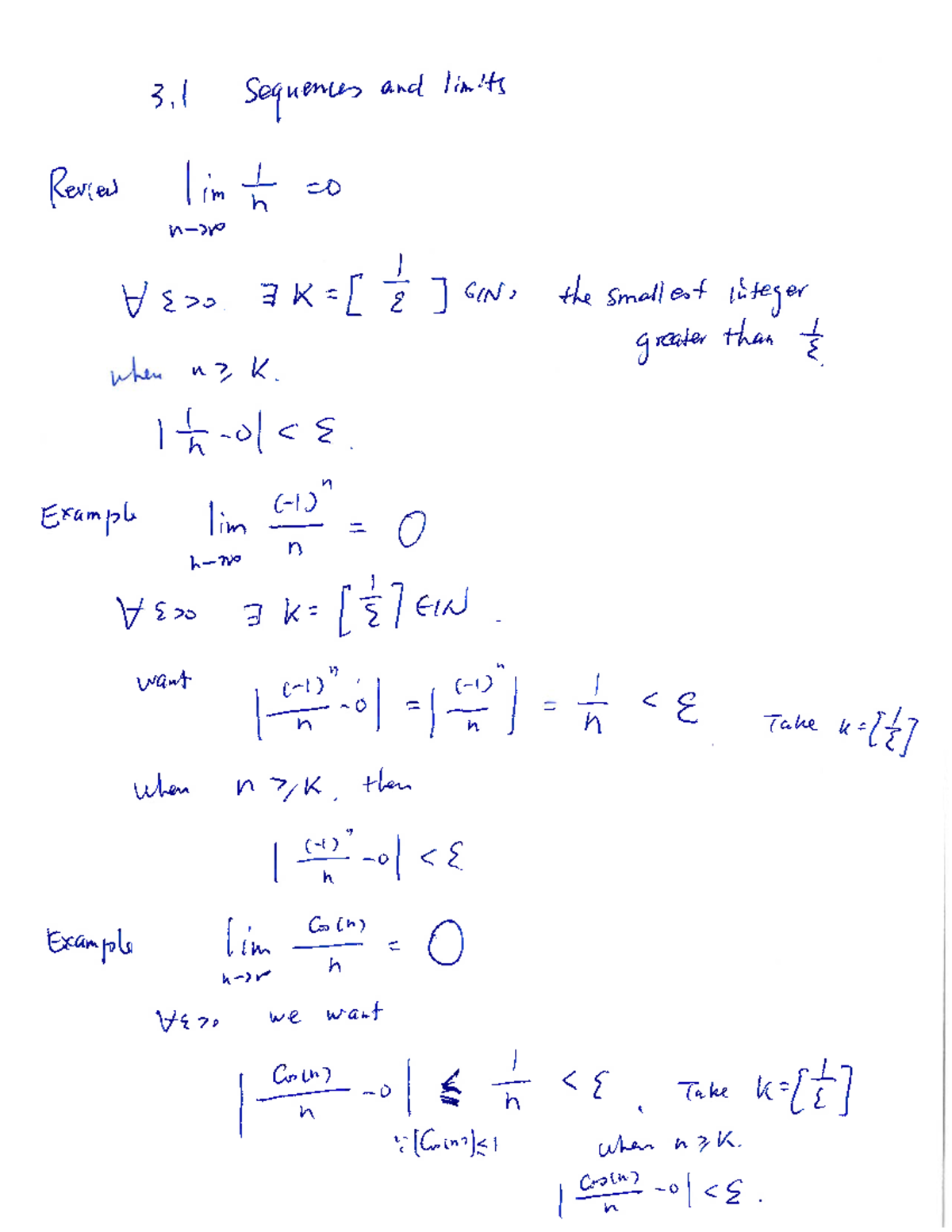 Lecture 15 Review: Sequences and Limits in MA 34100 - Studocu