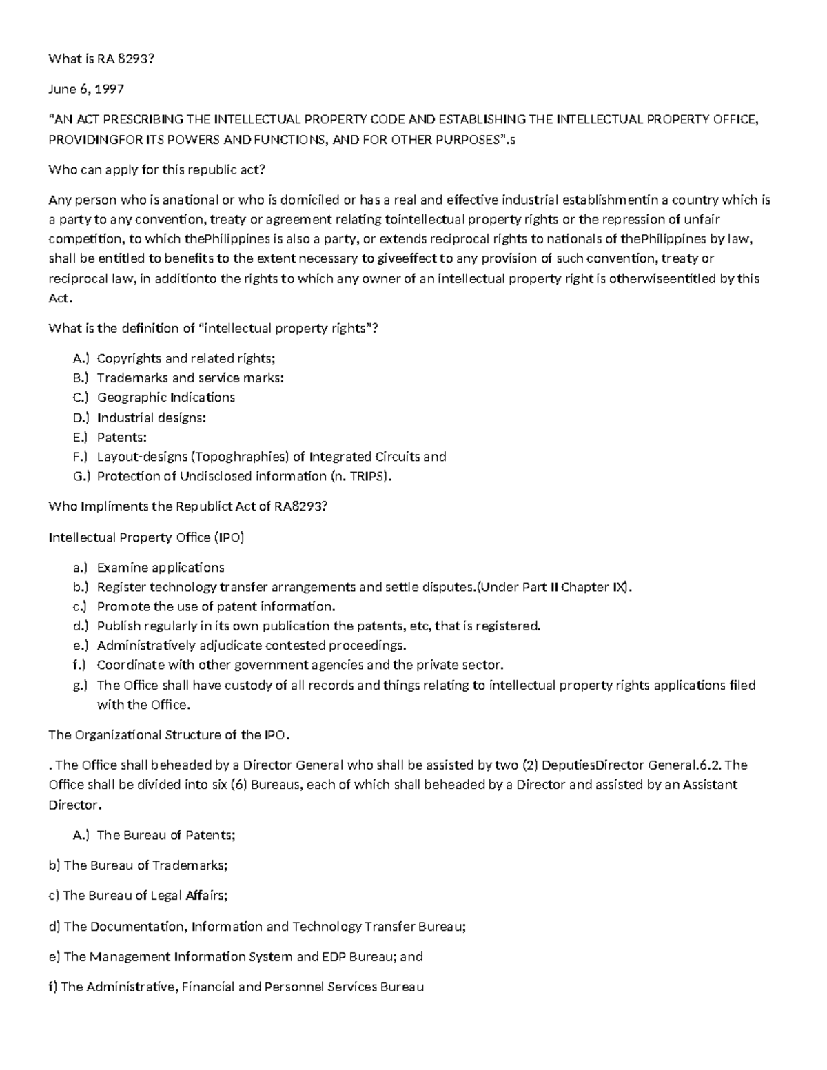 Understanding RA 8293: The Intellectual Property Code of the ...