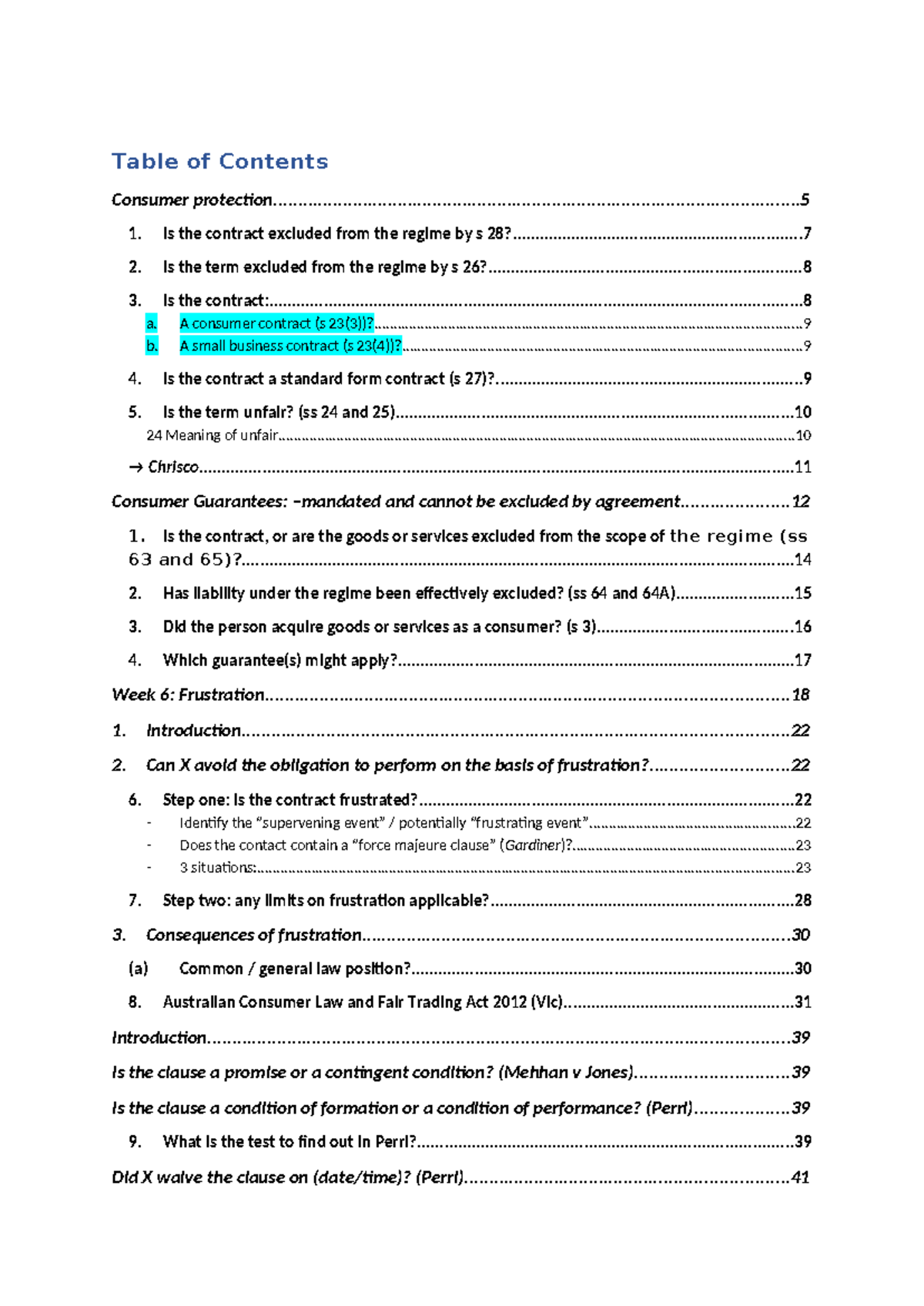 Contract Law 101: Important Notes for Final Exam Preparation - Studocu