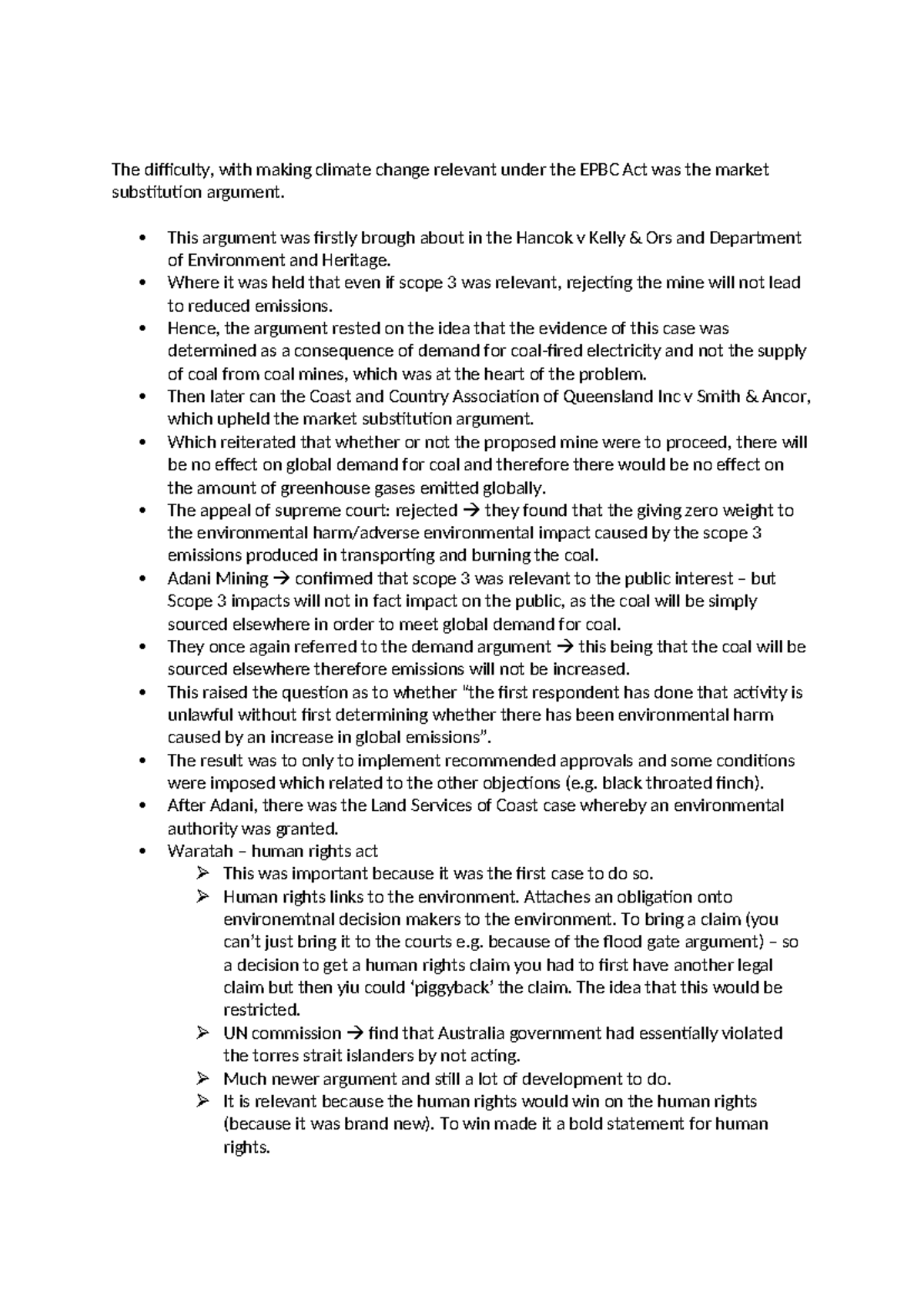 Environmental Tutorial Week 12: Market Substitution & Human Rights in ...