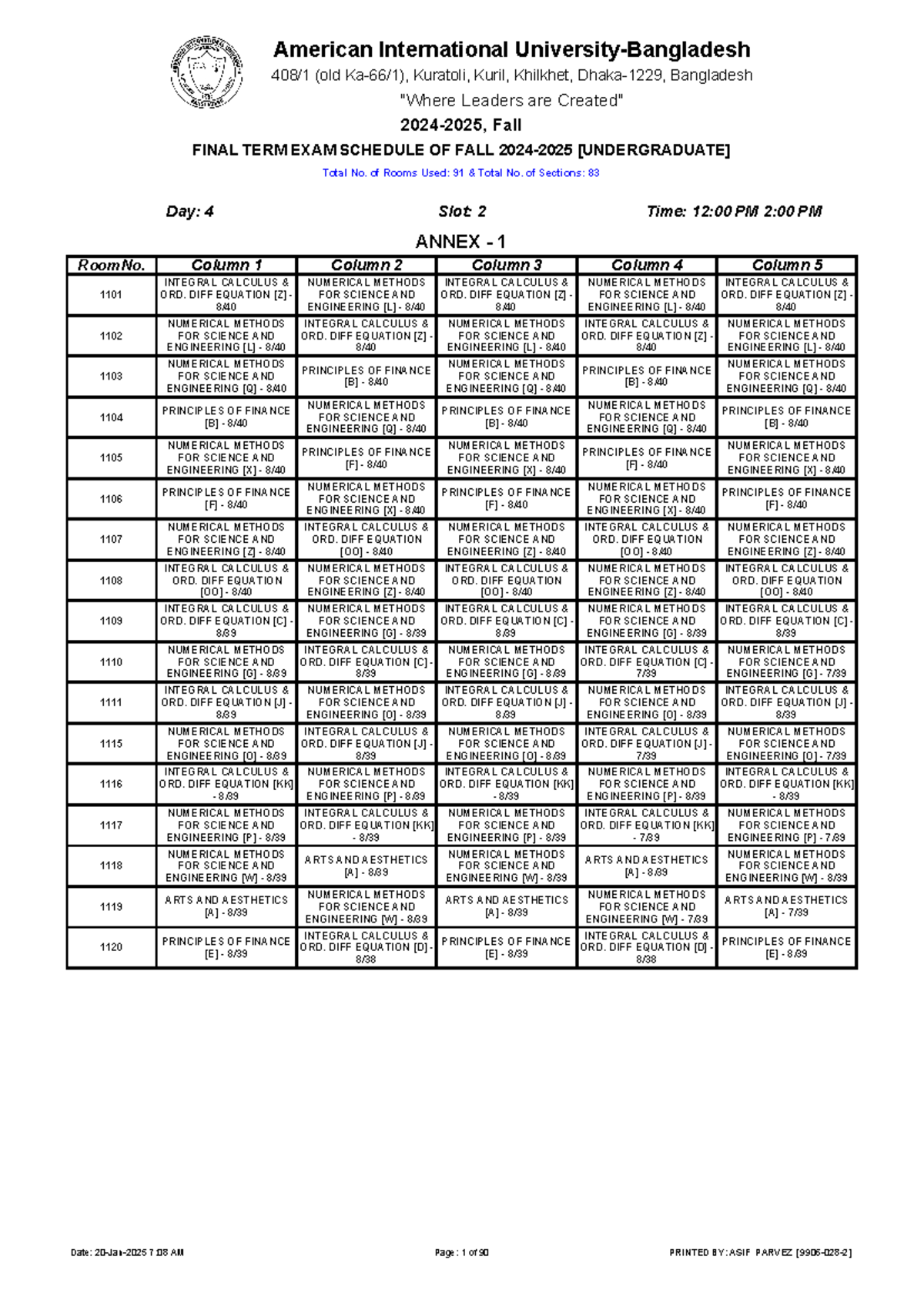 Day-4-slot-2-final fall-24-25 - 2024-2025, Fall FINAL TERM EXAM ...