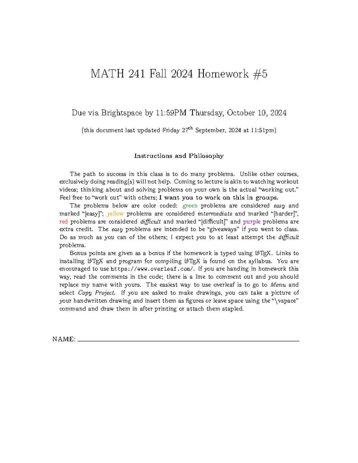 FA24 Math 241 Homework 05 - MATH 241 Fall 2024 Homework Due via ...