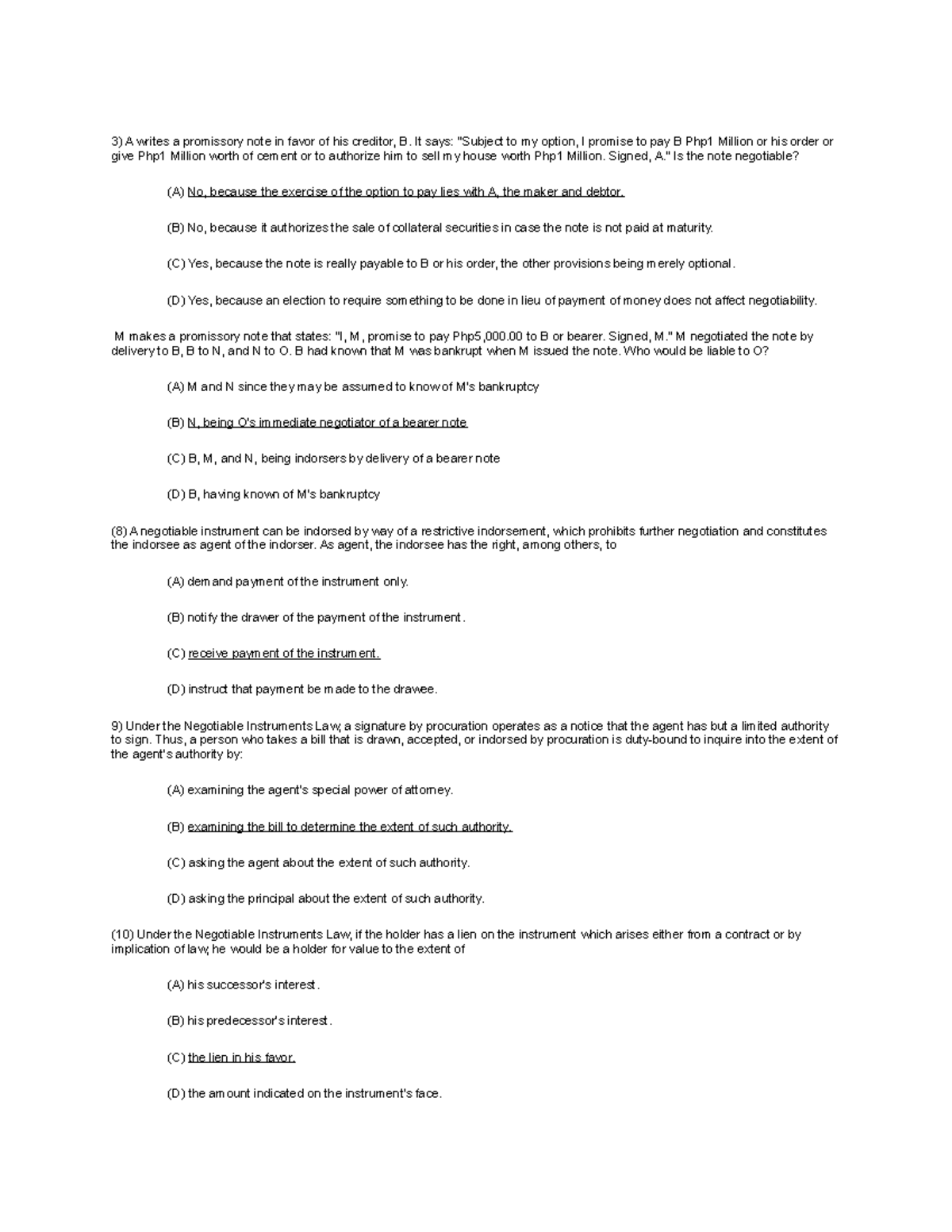 3 - Lecture notes 1 and 2 - A writes a promissory note in favor of his ...