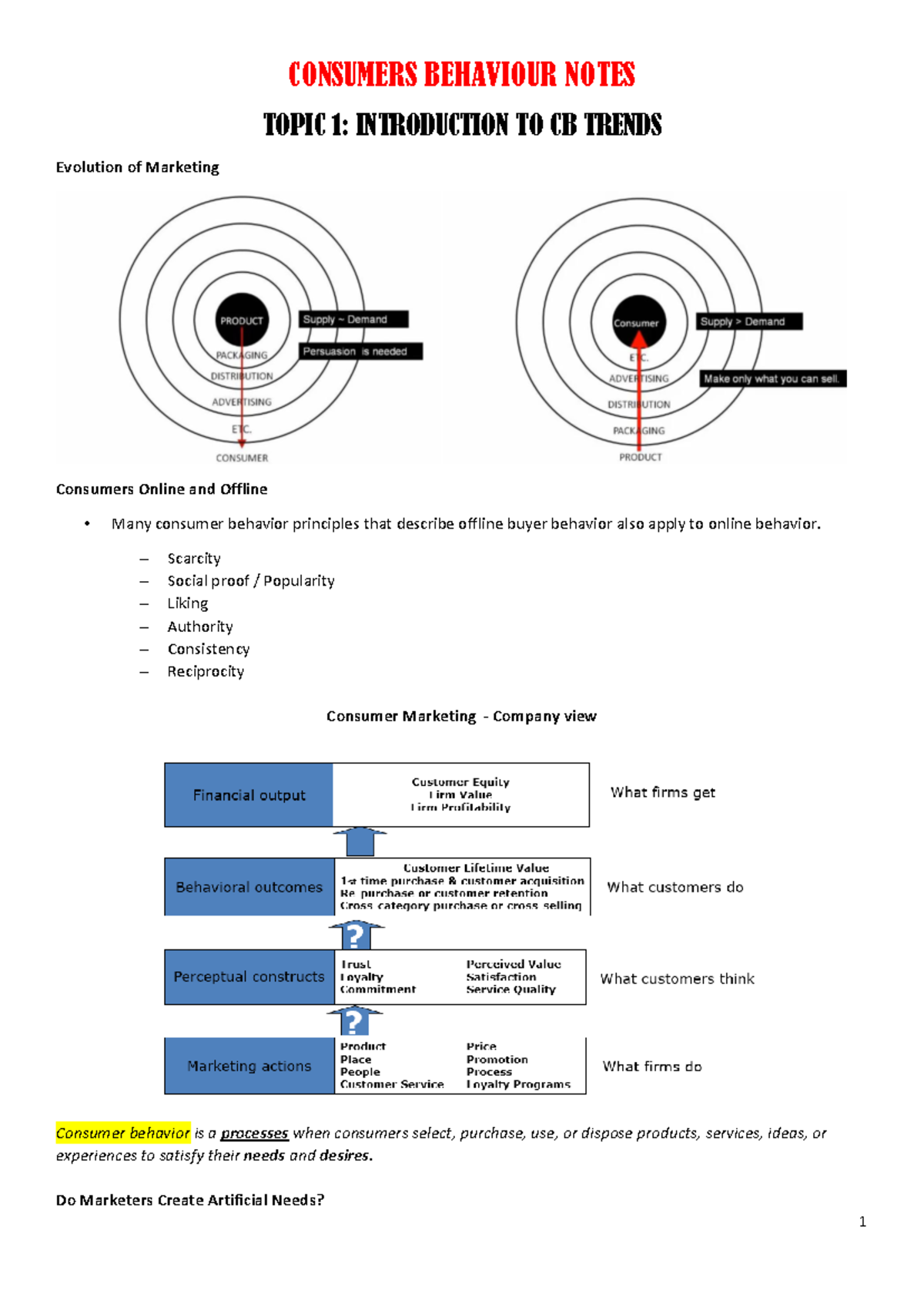 Final Consumer Behavior Notes (Course Code: CB101) - Studocu