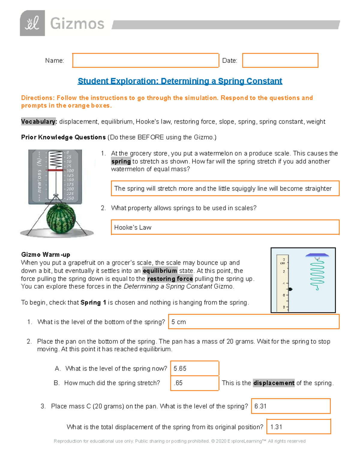 Exploring Spring Constant: Understanding Hooke's Law in SE - Studocu