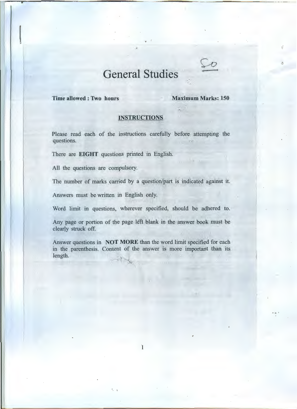 General Studies SO - Final Exam Instructions and Questions - Studocu
