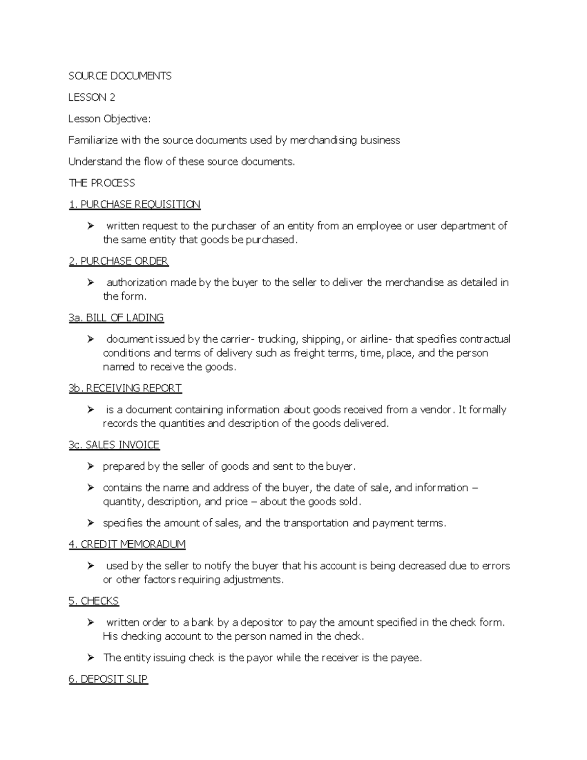 MKT 101: Understanding Source Documents in Merchandising - Lesson 2 ...